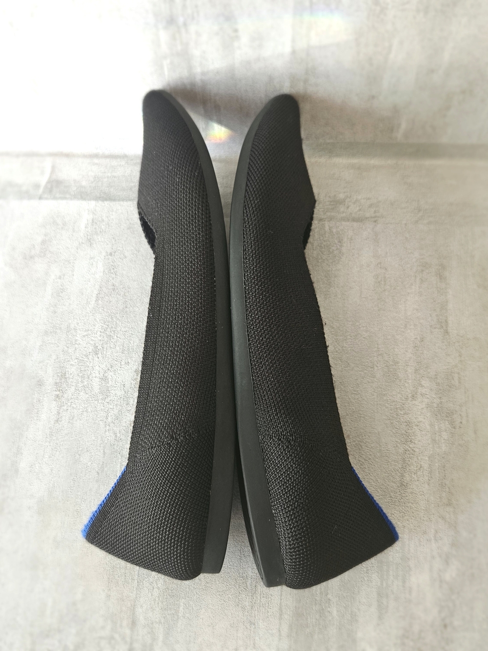 ROTHY'S The Point Black Knit Pointed Toe Flats - Women's Size 7.5 - Picture 13 of 14